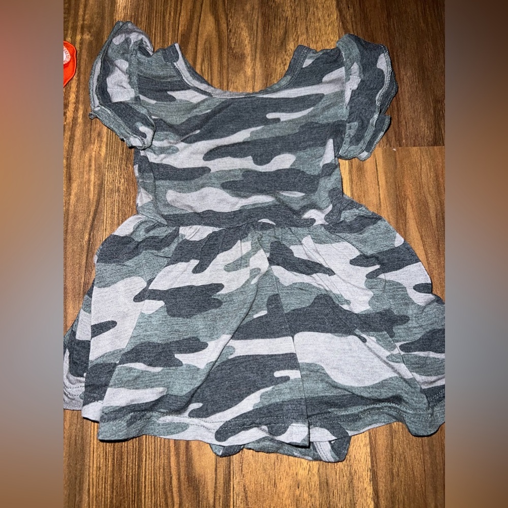 Little Sleepies vintage camo twirl dress 3-6 months